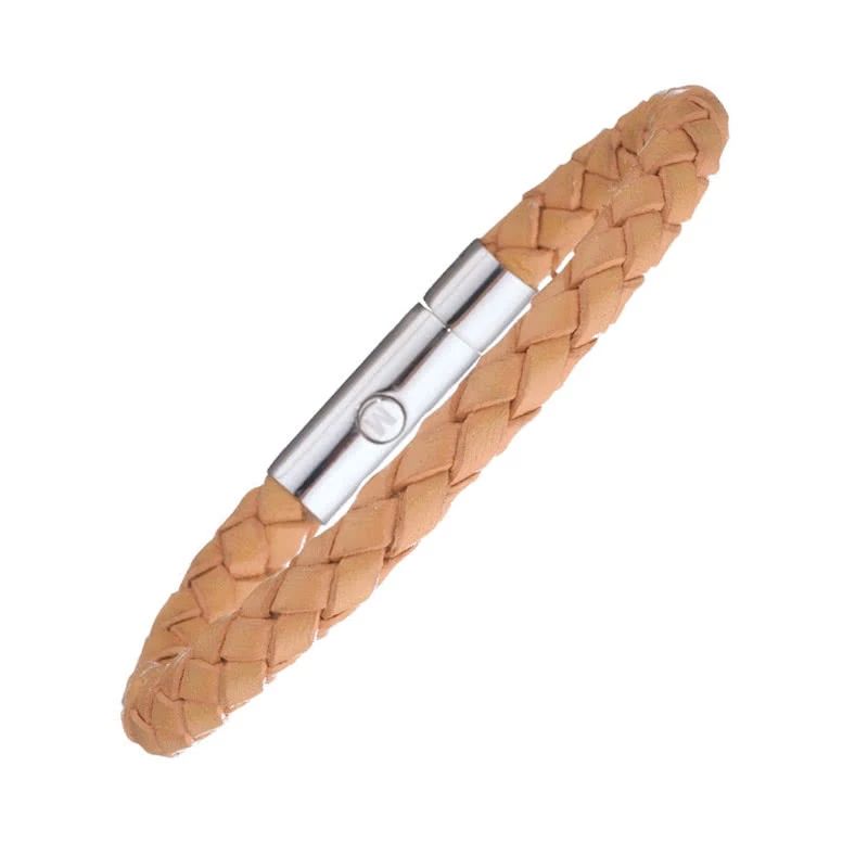 Pulsera Cuero Beige