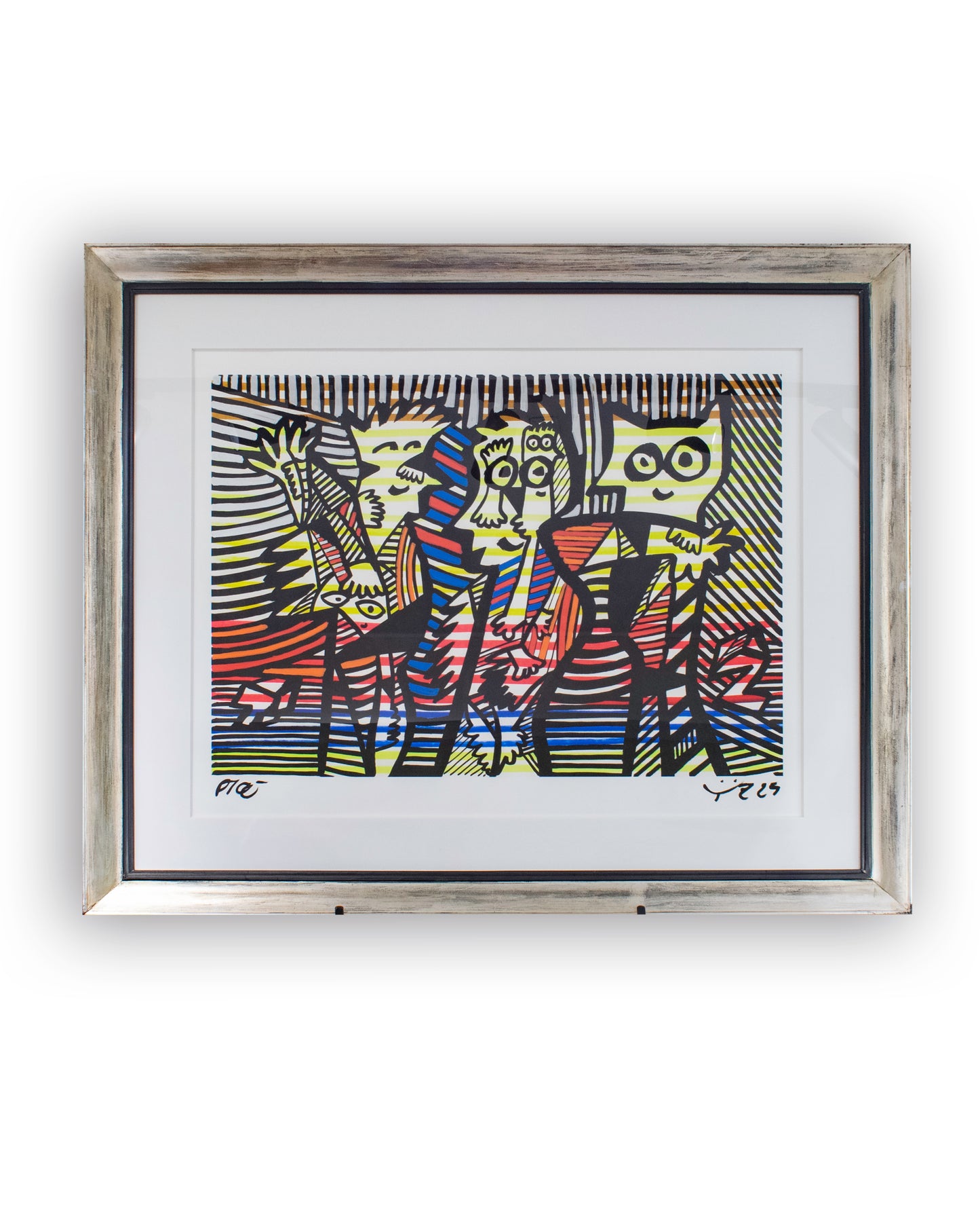 Grabado intervenido Totoy Zamudio