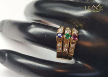 Cargar imagen en el visor de la galería, Anillo Diamantes, Rubí y Zafiro

