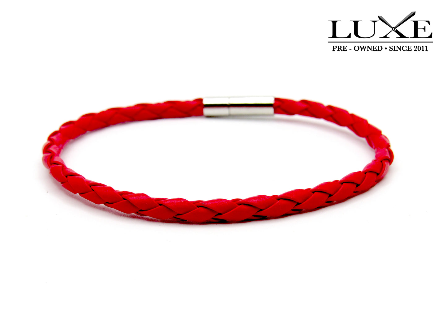 Pulsera de protección de cuero rojo