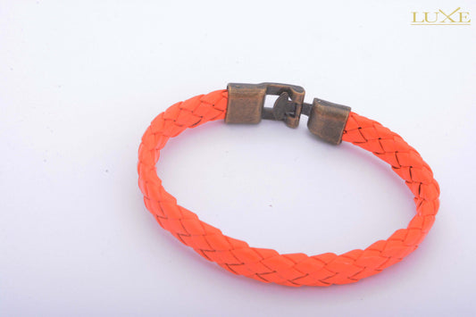 Pulsera trenzada naranja - Luxe