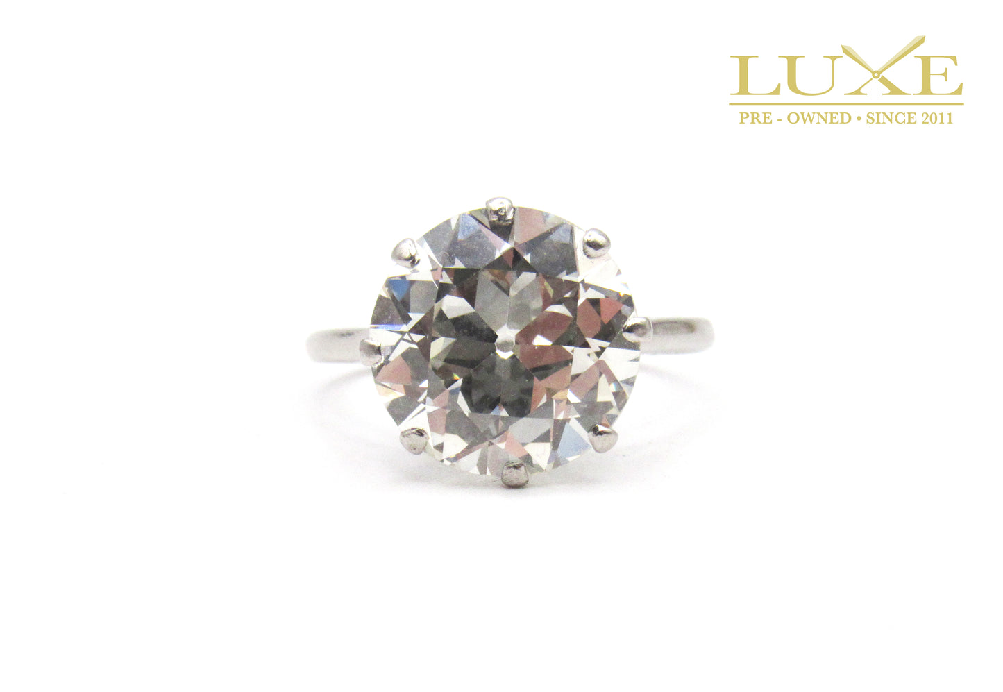 Anillo Solitario Diamante en Platino