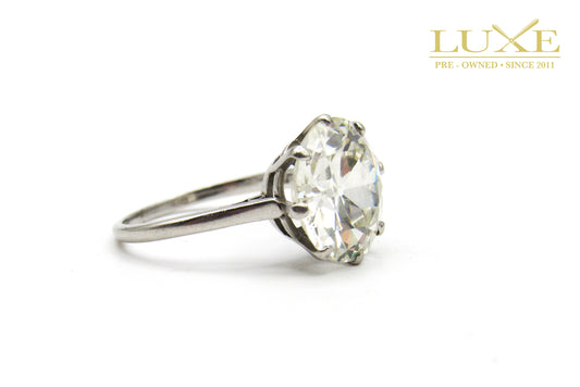 Anillo Solitario Diamante en Platino